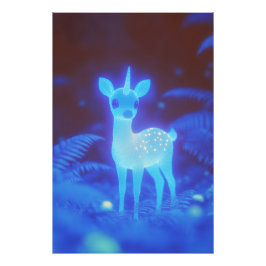 Phosphorescent Sapphire Fawnicorn Fototryck