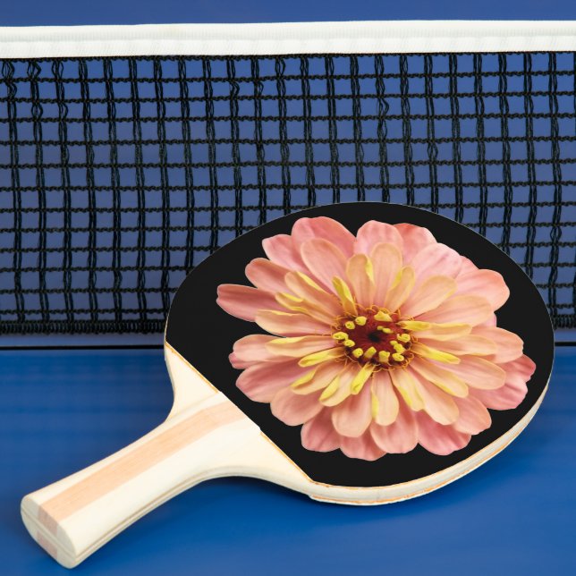 Photo 2-sidig utskrift av Zinnia-Blommigten - blom Pingisracket (Insitu)