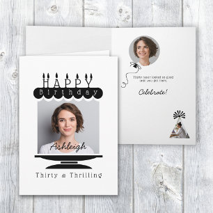 Photo 30års födelsedag Card Inbjudan