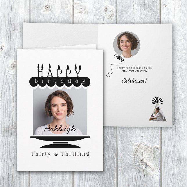 Photo 30års födelsedag Card Inbjudan (Skapare uppladdad)