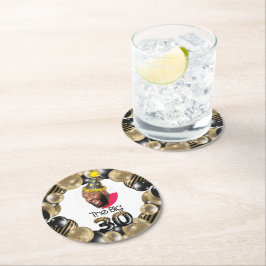 Photo 30års födelsedag Funny Underlägg Papper Rund