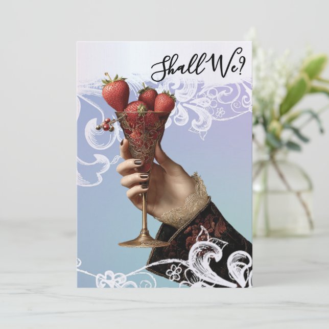 *~* PHOTO A101 Ornate Cocktail 1 BACHELORETTE Inbjudningar (Stående Fram)