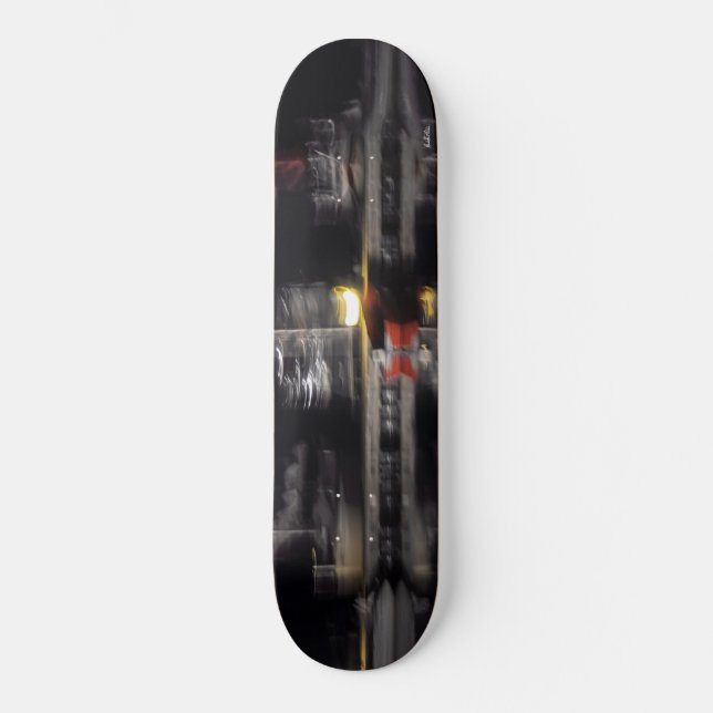 photo abstraite, bateaux old school skateboard bräda 21,6 cm (Framsida)