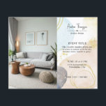 Photo Abstrakt Watercolor Shapes GoId Foil Flygblad<br><div class="desc">Foto Abstrakt Vattenfärgsformer GoId Foil Flyer</div>