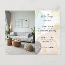 Photo Abstrakt Watercolor Shapes GoId Foil