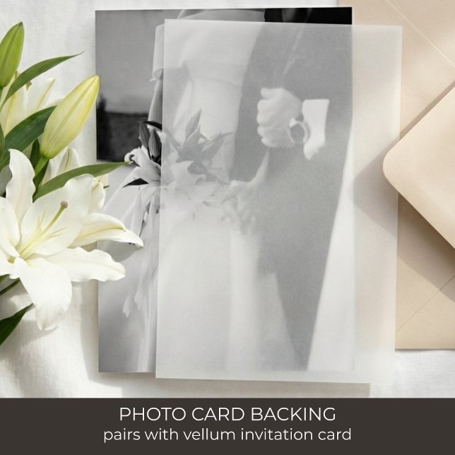 Photo and Details Card for Vellum Invitation Inbjudningar (Invite guests to your formal affair with this Photo and Details Card for Vellum Invitation!)