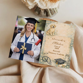 Photo Animal Care White Coat Graduation Meddelande