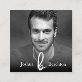 *~* Photo AP31-Professionell enkel minimal QR Fyrkantigt Visitkort