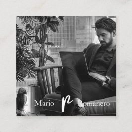 *~* Photo AP31 QR-Professionell enkel minimal Fyrkantigt Visitkort