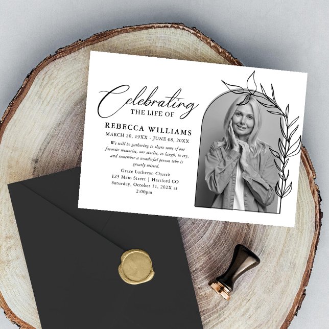 Photo Arch Foliage Firande of Life Inbjudningar (Skapare uppladdad)