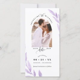 Photo Arch, Mauve Bröllop spara datum bokmärke