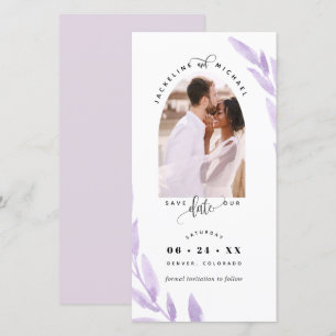 Photo Arch, Mauve Bröllop spara datum bokmärke