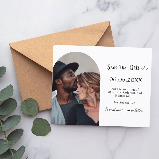 Photo arch modern wedding Save the Date Flygblad (Skapare uppladdad)