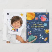 Photo Astronaut Planets Space Boy Birthday