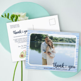 Photo Avocado Baby Shower Party Tack Vykort