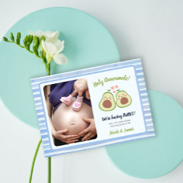 Photo Avocado Gender Neutral Twillingars Baby Show Inbjudningar