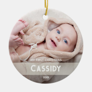 Photo Baby 1:a jul Julgransprydnad Keramik