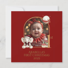 *Photo Baby| 1st jul Flat Helgdag Card Julkort