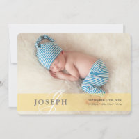 PHOTO BABY ANNOUNCEMENT initial overlay boygult
