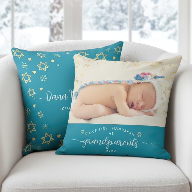 Photo Baby First Hanukkah Grandföräldrar Star Davi Kudde (Skapare uppladdad)