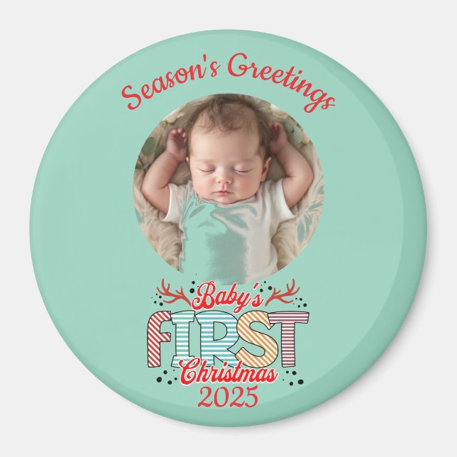 Photo BABY'S First Christmas Personalize Magnet (Framsidan)