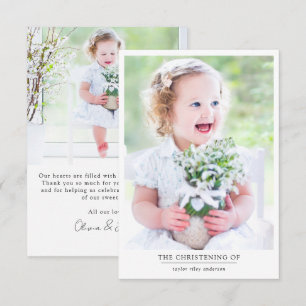 Photo Baptism Christening Tack Kort