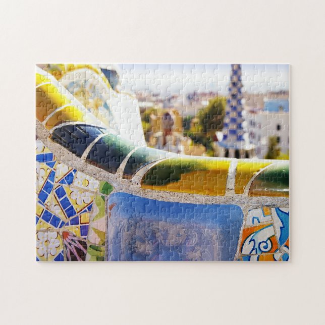 Photo Barcelona Spain Parc Guell Travel Pussel (Horisontell)