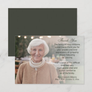 Photo Bereavement Funeral Tack Kort