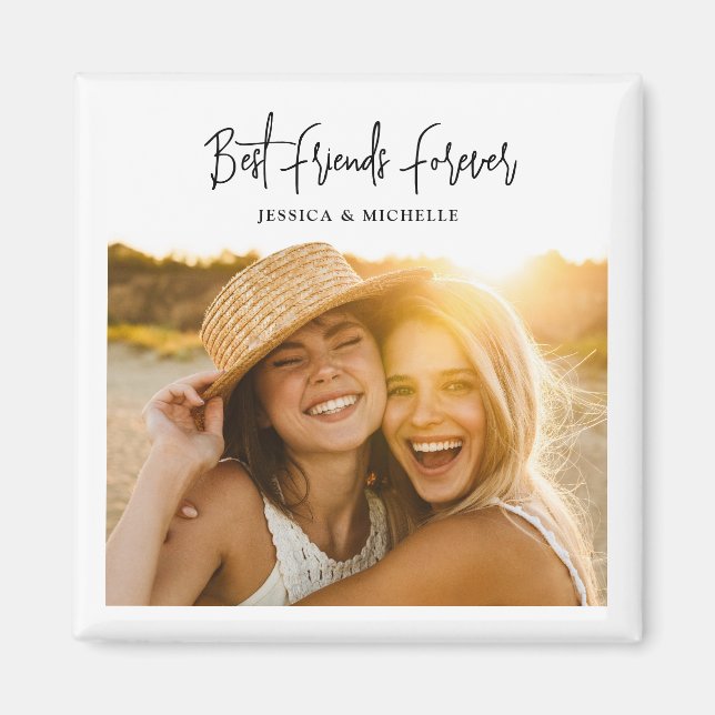 Photo Best Friends Name Magnet (Framsidan)