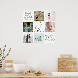 Photo Best Grandma Vi Kärlek dig Mors dag Poster