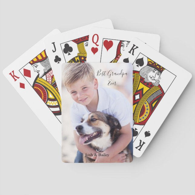 Photo Best Grandpa nånsin Casinokort (Baksidan)