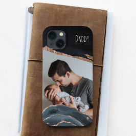 Photo Best Pappa Modern Elegant Black Guld Marble