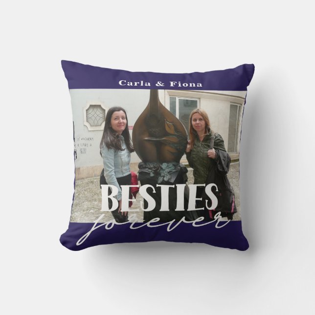 Photo Besties Best Friends Gift Dekorativ kudde (Framsida)