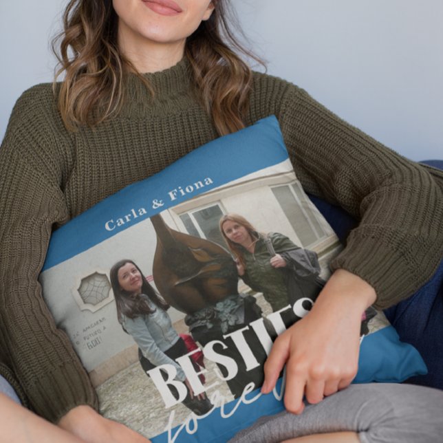 Photo Besties Best Friends Gift Dekorativ kudde (Skapare uppladdad)