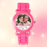 Photo BFF, bästa vänner för alltid, rosa för flick Armbandsur<br><div class="desc">Anpassa och lägg till ett eget foto av din bästa vän. En vit ram med rosa text,  BFF. Bästa vänner för alltid. En födelsedagspresent eller julklapp till din bästa vän.</div>