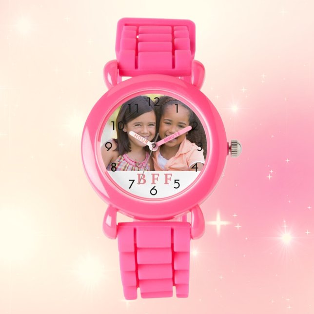 Photo BFF, bästa vänner för alltid, rosa för flick Armbandsur (Skapare uppladdad)
