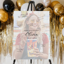 Photo Birthday Guest Signature