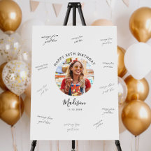 Photo Birthday Party Guest Signature