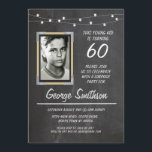 Photo Birthday Vintage Stil Chalk Ljus Inbjudan<br><div class="desc">Lägg till ditt foto i vintagen stil krita inbjudan. Lägg till vilken ålder som helst. Bakåtskriften ingår.</div>