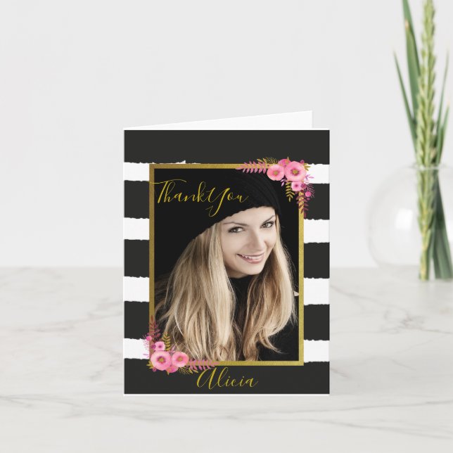 Photo Black and White Tack Kort (Framsida)