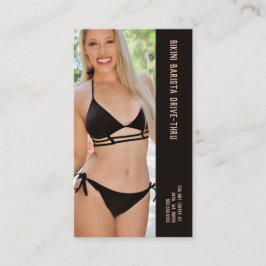 Photo Black Bikini Barista Dubbla Number Coffee Lojalitetskort