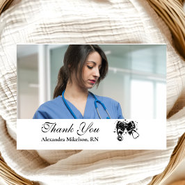 Photo Black Bow Nursing School Student Tack Kort