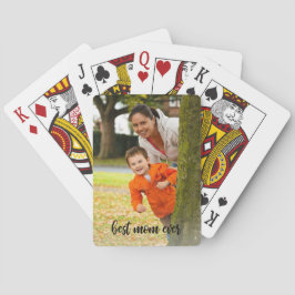 Photo Black-skript med bästa Mamma någonsin-Anpass Casinokort