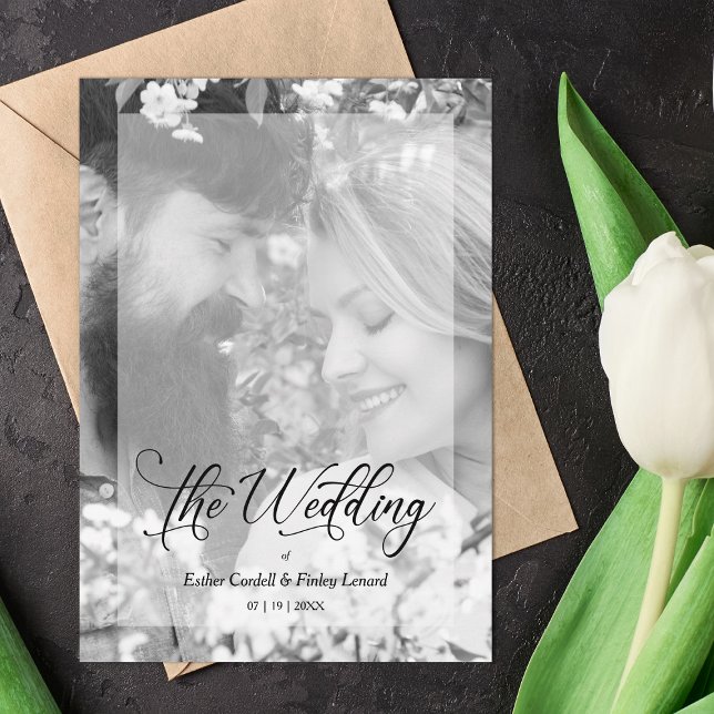 Photo Black White Minimalist Vellum Effect (Skapare uppladdad)