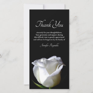 Photo Black & White Sympathy Funeral Tack Kort