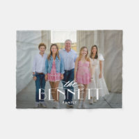 Photo Blanket för Family Namn Personlig