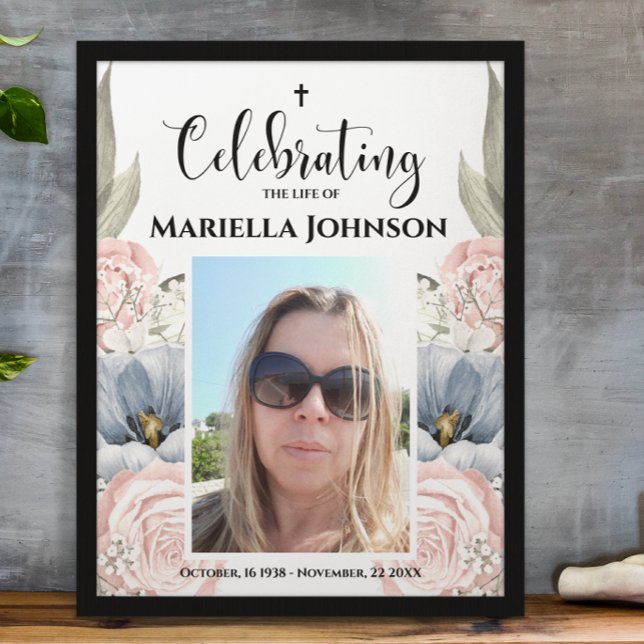 Photo Blommigt Firande av livets begravda Poster (Skapare uppladdad)