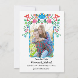 Photo Blommigt Mexican Fiesta Spara datum Inbjudningar