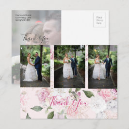 Photo Blommigt Ro Romantic Bröllop Tack Vykort