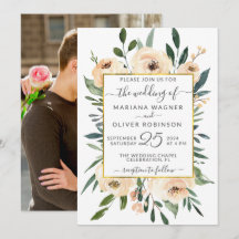 Photo Blommigt White Bröllop